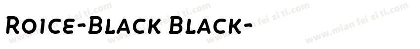 Roice-Black Black字体转换